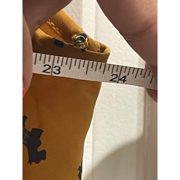 ModCloth Mustard Yellow Scottie Dog print blouse - Picture 8 of 8